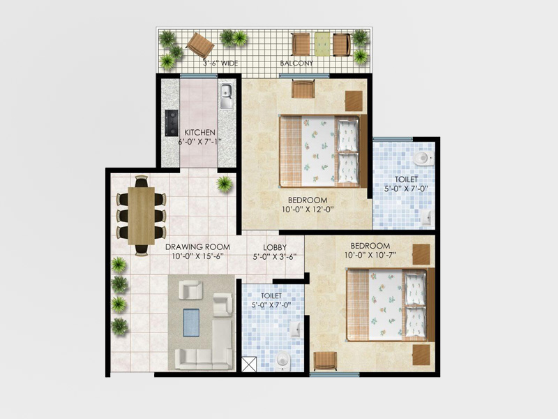 73 Avenue 3BHK- Greenaria Buildtech