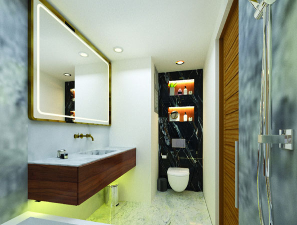 Calance Courtyard Bathroom- Greenaria Buildtech