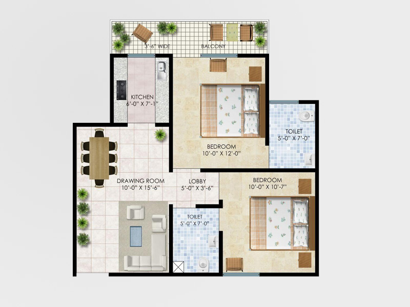 73 Avenue 2BHK- Greenaria Buildtech